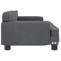 SOFA DLA DZIECI CIEMNOSZARA 70X45X30CM AKSAMIT