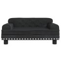 SOFA DLA DZIECI CZARNA 70X45X30CM AKSAMIT