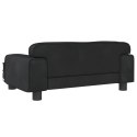 SOFA DLA DZIECI CZARNA 70X45X30CM AKSAMIT