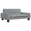 SOFA DLA DZIECI JASNOSZARA 70X45X30CM OBITA TKANINĄ