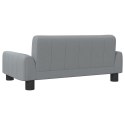 SOFA DLA DZIECI JASNOSZARA 70X45X30CM OBITA TKANINĄ