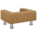 SOFA DLA DZIECI BRĄZOWA 50X40X26,5CM AKSAMITNA