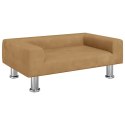 SOFA DLA DZIECI BRĄZOWA 70X45X26,5CM AKSAMITNA