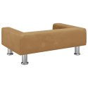 SOFA DLA DZIECI BRĄZOWA 70X45X26,5CM AKSAMITNA