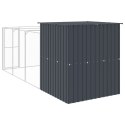 BUDA DLA PSA Z WYBIEGIEM ANTRACYTOWA 165X455X181CM STAL