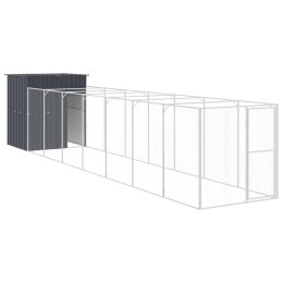 BUDA DLA PSA Z WYBIEGIEM ANTRACYTOWA 165X863X181CM STAL