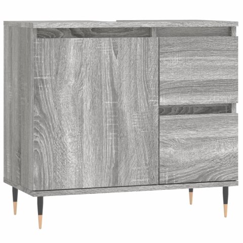 3-CZĘŚCIOWY ZESTAW MEBLI ŁAZIENKOWYCH SZARY DĄB SONOMA