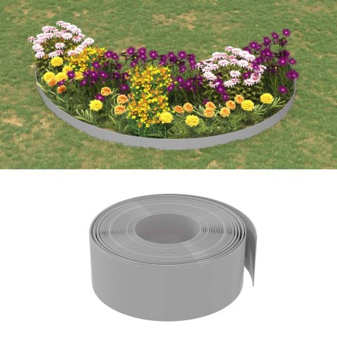 OBRZEŻA OGRODOWE 4 SZT. SZARE 10M 20CM POLIETYLEN