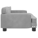 SOFA DLA DZIECI JASNOSZARA 70X45X30CM AKSAMIT