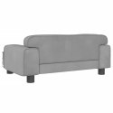 SOFA DLA DZIECI JASNOSZARA 70X45X30CM AKSAMIT