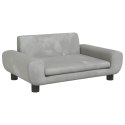 SOFA DLA DZIECI JASNOSZARA 70X45X33CM AKSAMIT