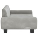 SOFA DLA DZIECI JASNOSZARA 70X45X33CM AKSAMIT