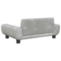 SOFA DLA DZIECI JASNOSZARA 70X45X33CM AKSAMIT