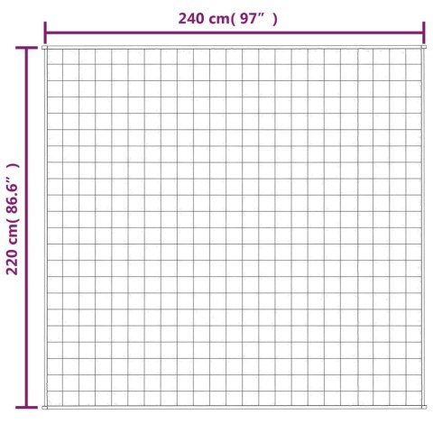 KOC OBCIĄŻENIOWY KREMOWY 220X240CM 11KG TKANINA