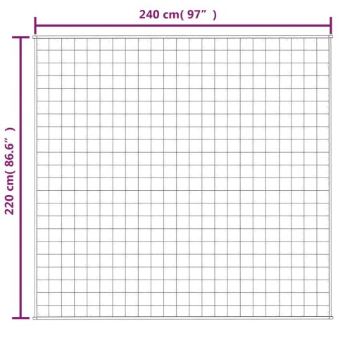 KOC OBCIĄŻENIOWY KREMOWY 220X240CM 15KG TKANINA
