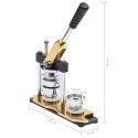 MASZYNKA DO PRZYPINEK + 500 SZT. PRZYPINEK 58MM DIY GADŻETY EVENTY OBROTOWA