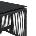 STOŁKI OGRODOWE Z PODUSZKAMI 4 SZT. CZARNE 41X41X36CM