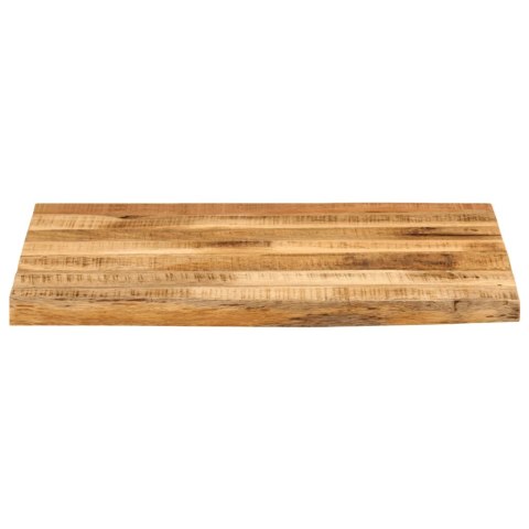 BLAT STOŁU 80X80X2,5CM NATURALNA KRAWĘDŹ SUROWE DREWNO MANGO