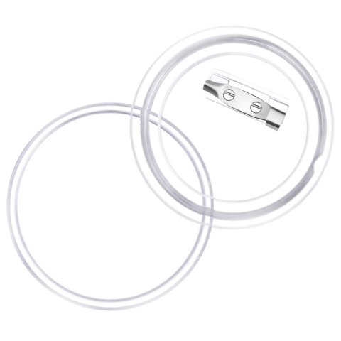 PRZYPINKI Z ZAPIĘCIAMI 100 SZT. AKRYL 58MM DIY GADŻETY EVENTY