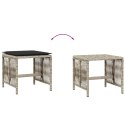 STOŁKI OGRODOWE Z PODUSZKAMI 4 SZT. JASNOSZARE 41X41X36CM