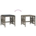 STOŁKI OGRODOWE Z PODUSZKAMI 4 SZT. SZARE 41X41X36CM
