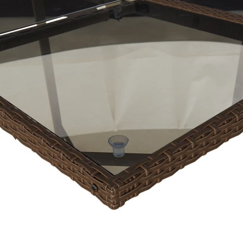 11-CZ. ZESTAW MEBLI OGRODOWYCH PODUSZKI BRĄZOWY RATTAN PE