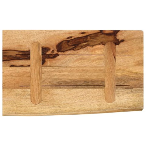 BLAT STOŁU 50X30X2,5CM NATURALNA KRAWĘDŹ SUROWE DREWNO MANGO