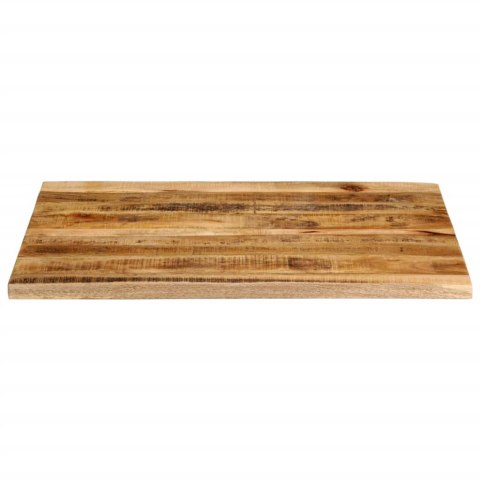 BLAT STOŁU 90X80X2,5CM NATURALNA KRAWĘDŹ SUROWE DREWNO MANGO