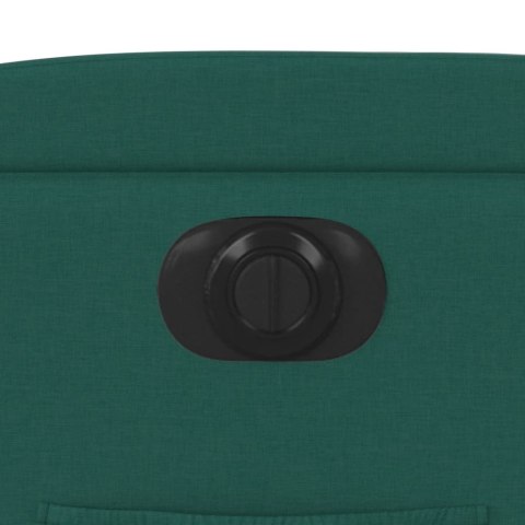 ELEKTRYCZNY FOTEL ROZKŁADANY CIEMNOZIELONY OBITY TKANINĄ