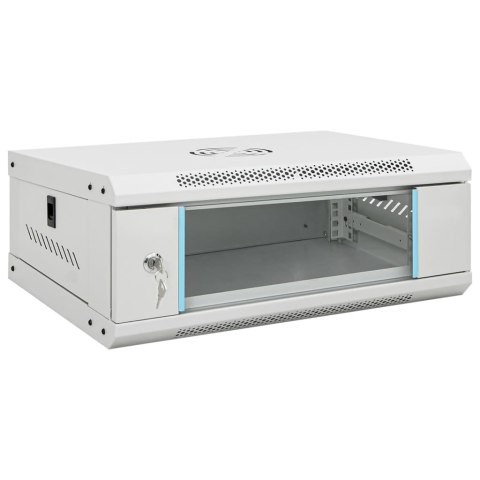 SZARA DRZWI SZKLANE 4U 19" IP20 53X40X21CM SZARA DRZWI SZKLANE