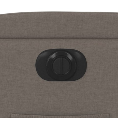 ELEKTRYCZNY FOTEL ROZKŁADANY KOLOR TAUPE OBITY TKANINĄ