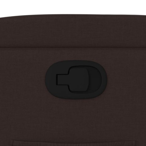 FOTEL ROZKŁADANY CIEMNOBRĄZOWY OBITY TKANINĄ