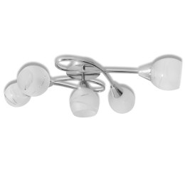 LAMPA SUFITOWA ZE SZKLANYMI KLOSZAMI NA 5 ŻARÓWEK E14