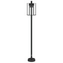 LAMPY OGRODOWE STOJĄCE 3 SZT. CZARNE 100CM STAL NIERDZEWNA