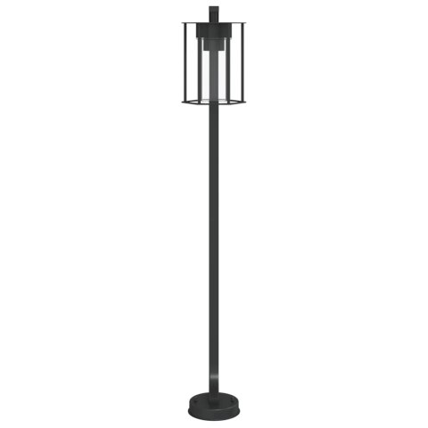 LAMPY OGRODOWE STOJĄCE 3 SZT. CZARNE 100CM STAL NIERDZEWNA