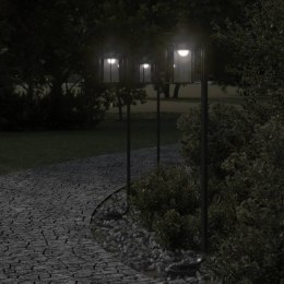 LAMPA OGRODOWA STOJĄCA CZARNA 100CM STAL NIERDZEWNA