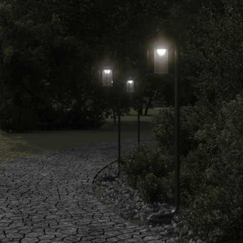 LAMPA OGRODOWA STOJĄCA CZARNA 100CM STAL NIERDZEWNA