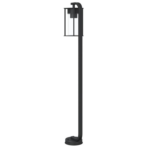 LAMPA OGRODOWA STOJĄCA CZARNA 100CM STAL NIERDZEWNA