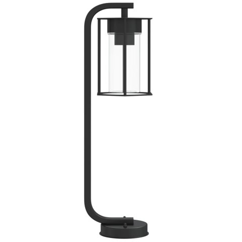 LAMPA OGRODOWA STOJĄCA CZARNA 60CM STAL NIERDZEWNA