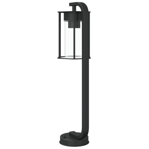 LAMPA OGRODOWA STOJĄCA CZARNA 60CM STAL NIERDZEWNA
