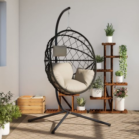 STYLOWY FOTEL WISZĄCY HUŚTAWKA FOTEL OGRODOWY KOKON + PODUSZKI GRATIS