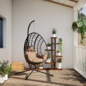 STYLOWY FOTEL WISZĄCY HUŚTAWKA FOTEL OGRODOWY KOKON + PODUSZKI GRATIS