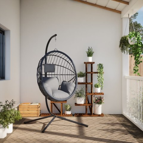 STYLOWY FOTEL WISZĄCY HUŚTAWKA FOTEL OGRODOWY KOKON + PODUSZKI GRATIS