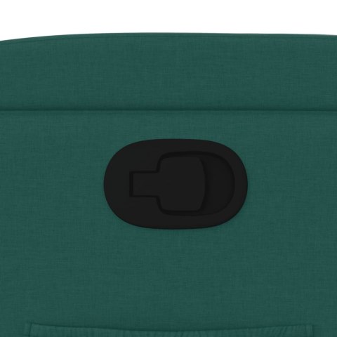 FOTEL ROZKŁADANY CIEMNOZIELONY TAPICEROWANY TKANINĄ