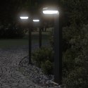 ZEWNĘTRZNE LAMPY STOJĄCE 3 SZT. CZARNE 80CM ALUMINIUM