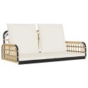HUŚTAWKA ŁAWKA BUJANA Z PODUSZKAMI 105X58X38CM POLIRATTAN I STAL