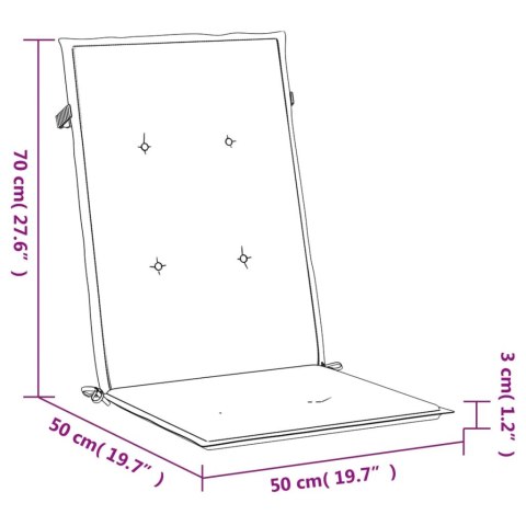 PODUSZKI NA KRZESŁA OGRODOWE 4 SZT 120X50X3CM JASNOZIELONE