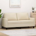 2-OSOBOWA SOFA KREMOWA 140CM TAPICEROWANA TKANINĄ