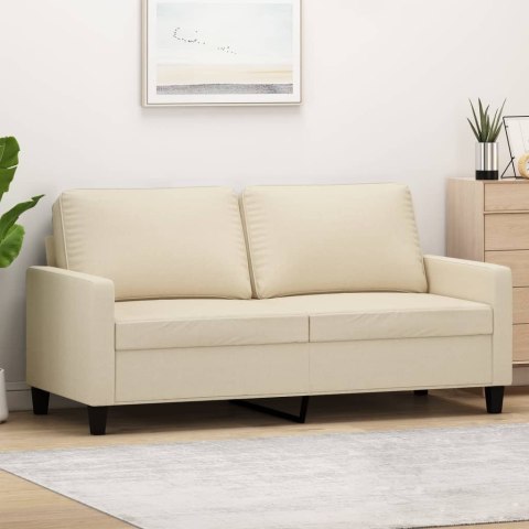 2-OSOBOWA SOFA KREMOWA 140CM TAPICEROWANA TKANINĄ