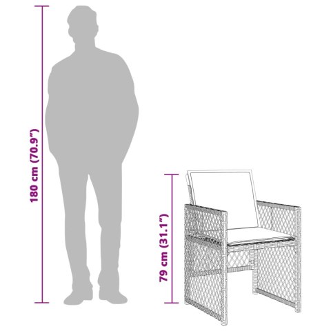 11-CZ. ZESTAW MEBLI DO OGRODU Z PODUSZKAMI JASNOSZARY RATTAN PE